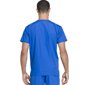 2024 Men Scrub Set Modern Fit <b>Top</b> Drawstring Waist Pant Breathable Comfortable Spandex Knitted Fabric Hospital Scrub Set - Product Image 2