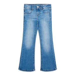 Jean évasé taille mi-haute pour filles, style rétro bootcut, en denim extensible, vintage, élégant, coupe slim et ample, idéal pour les fêtes, du fabricant professionnel - Product Image 5