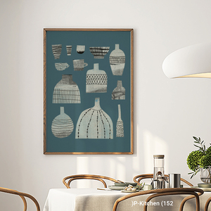 Art mural de vacances, affiche illustrative de collection de bouteilles décoratives, décoration murale moderne pour cuisine - Product Image 2