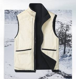 Chaleco de lana sin mangas de doble cara con logotipo personalizado bordado, precio de fábrica de Bangladesh y China, para otoño e invierno - Product Image 2