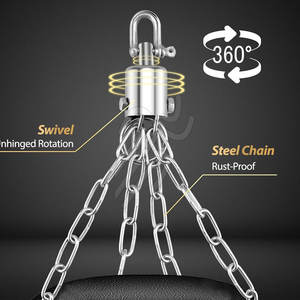 Kit de sac de frappe de boxe le plus vendu – Matériaux en nylon et cuir, robuste, hauteur réglable – Équipement d'entraînement durable – Offre spéciale - Product Image 5