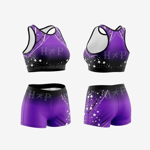 Conjunto de Top y Shorts Personalizados para Práctica de Cheerleading, Ropa de Entrenamiento para Equipos, Trajes de Baile - Product Image 5