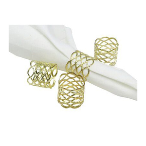 Porte-serviettes en fer élégants à motifs floraux pour la décoration de table de luxe et les dîners - Product Image 1