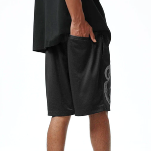 <b>Men's</b> Custom Printed Mesh <b>Shorts</b> Black White <b>Checkered</b> Pattern Drawstring Street Style Eco-Friendly Quick Dry Breathable Workout - Product Image 3