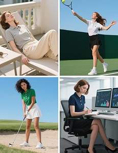 Polo de golf pour femme en tissu à séchage rapide, polo personnalisé, uniforme de travail, motif imprimé décontracté, 100% coton, personnalisé pour femme - Product Image 6
