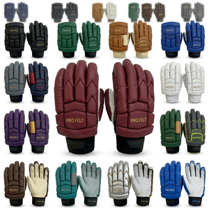 LOW MOQ Accepted Private Label Cricket Batting <b>Gloves</b> Hand Protective PU Leather Soft Inner Palm Anti-Slip Sports <b>Gloves</b> - Product Image 1