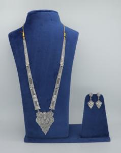 Collier avec boucles d'oreilles Parure de bijoux Oxodise Laiton pur Haute qualité Émirats arabes unis Dubaï Collier Design Parure de bijoux - Product Image 4