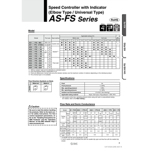 SMC Pneumatics Speed Controller AS2211FS2-01-04S <b>Pneumatic</b> <b>Part</b> - Product Image 2
