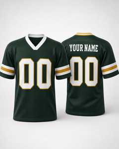 Jersey de Fútbol Americano Personalizable de Alta Calidad para Hombre, con Mangas Cortas, Transpirable y Antibacteriano, Tejido de Poliéster Duradero - Product Image 1