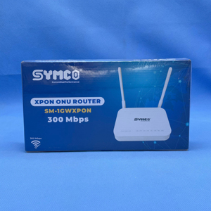 XPON ONU ONT SM-1GWXPON 1GE+3FE 2.4GHz 300Mbps Haut Débit 5dBi 2 Antennes SC DC 12V Fibre Optique FTTH EPON/GPON Routeur WiFi SYMCO - Product Image 4