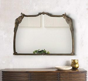 Espejo de Pared de Longitud Completa con Marco de Metal Tradicional Antiguo, Acabado Dorado, para Dormitorio, Baño, Sala de Estar, No Requiere Electricidad - Product Image 5