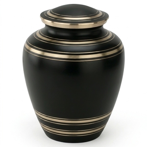Urne funéraire en laiton bronze de qualité supérieure avec élégants accents dorés pour cendres humaines – Contenant pour hommage éternel - Product Image 5