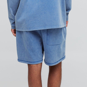 Shorts para hombre con logo impreso personalizado, lavados al ácido, 100% algodón, forro polar, 300 GSM, ligeros. - Product Image 3