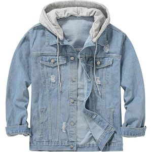 High Quality Classic Blue Denim Jacket for Men & Women Vintage Style <b>Button</b> Letter Pattern Coated Front Logo High Street Jacket - Product Image 1