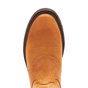 Bottes de cowboy tendance faites à la main pour hommes, style peau d'alligator, en cuir véritable, à enfiler - Product Image 5