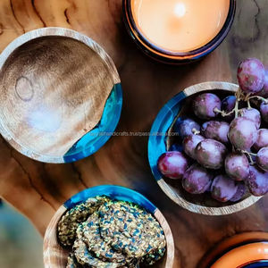 Tazón de madera de alta calidad con arte de resina, decoración única para el hogar, artículo de cocina, restaurante para el hogar de la India - Product Image 1