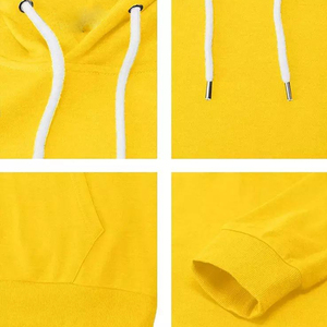 Sudadera con Capucha Amarilla Personalizada para Hombre, de Algodón y Felpa, Informal, Lisa, para Invierno, Estilo Urbano, Pakistán, Mejor Valorada al por Mayor - Product Image 5