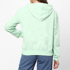 Nueva sudadera con capucha para mujer de calidad premium a la moda, servicio OEM, el mejor fabricante, sudaderas con capucha personalizadas de color sólido para mujer - Product Image 2