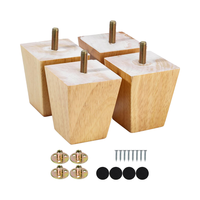 Pieds carrés en bois d'hévéa durable, mobilier d'extérieur en bois massif pour hôpitaux, taille personnalisée, robuste, surface lisse, haute qualité, sur mesure