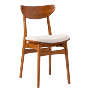 Muebles de silla de restaurante de madera de teca minimalista con un diseño moderno, fuerte y cómodo con un asiento de espuma suave - Product Image 1