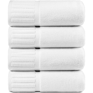 Serviette de bain en coton blanc, couleur unie, rectangulaire, tricotée, douce pour la peau, séchage rapide, écologique, pour usage domestique - Product Image 5