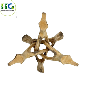 Handmade Natural Root Wood Tripod Stand | Hand Carved Solid Wood Decorative Display Holder <b>Rustic</b> Branch Wood Home Decor Accent - Product Image 3