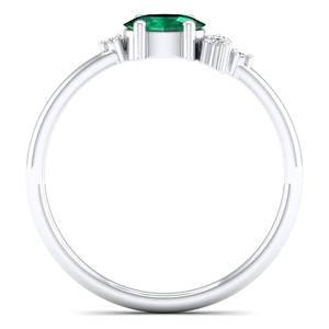 Bagues de luxe REYES en argent sterling 925 avec moissanite certifiée GRA et pierre précieuse émeraude pour femmes, bijoux fins pierre de naissance - Product Image 4