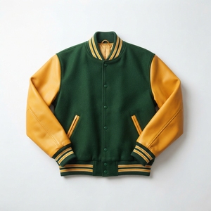 Fabricant de vestes varsity en laine avec logo personnalisé et manches en cuir véritable - Product Image 6
