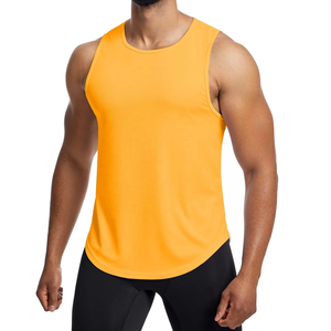 GYM Fitness <b>Vest</b> Men's Top Casual Breathable Tight Running Training Short Sleeve Knitted 100% Cotton Muscle Anti-pilling 180g - Product Image 2