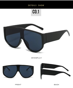 Wholesale <b>Plastic</b> Lunettes De Soleil Oversized One Piece Lens Fashion Sun <b>Glasses</b> Vintage Retro Women Men Shades Sunglasses 2025 - Product Image 5