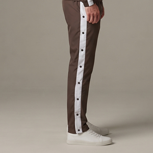 Pantalon de survêtement pour hommes avec boutons latéraux, coupe-vent en nylon, personnalisable avec logo - Product Image 3
