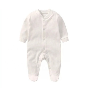 Peleles de algodón de alta calidad para bebés, monos con botones y cuello redondo para bebés, cálidos e informales - Product Image 3