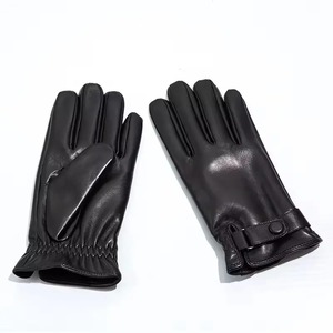 Nouveaux gants d'hiver en cuir véritable personnalisés pour femmes, gants de conduite et de cyclisme en cuir de vachette et peau de mouton, compatibles écran tactile, unisexe - Product Image 2