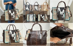 Sac fourre-tout grand format en cuir véritable repoussé avec pompon fait main en cuir de vachette à poils, sacs bandoulière décontractés pour femmes, vente en gros usine 2026 - Product Image 3