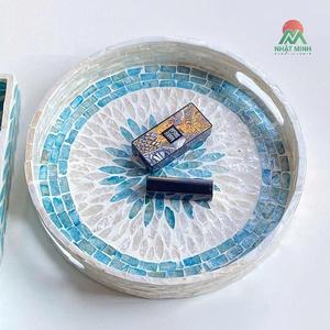 Nouveau design, plateau rond de luxe décoratif pour la table, pour les collations, les fruits, les aliments, en forme de coquillage - Product Image 6
