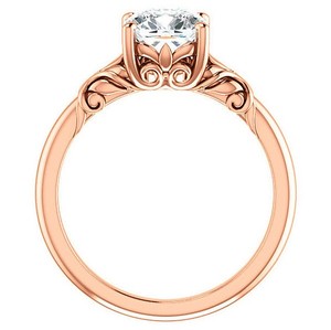 Cushion Cut 8mm Prong Set <b>Solitaire</b> Moissanite <b>Ring</b> 925 Sterling <b>Silver</b> Rose Gold Plated Luxury Certified Engagement Party - Product Image 3