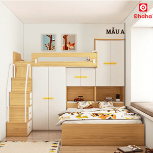 Cama litera inteligente Ohaha con armario y escritorio - GTTM017 - Product Image 1