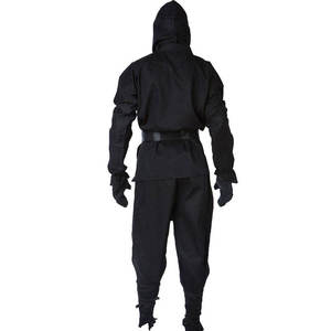 Ensemble d'uniformes de ninjutsu professionnels - Combinaison d'entraînement en coton durable pour arts martiaux Shinobi pour adultes et enfants - Tenue noire Gi - Product Image 2