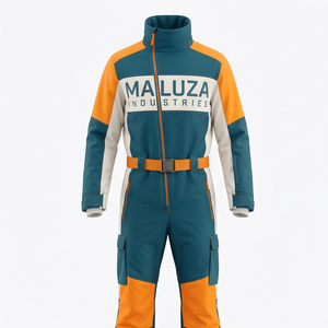 Traje de Esquí Personalizado de Fábrica, Sublimado, Impermeable, con Capucha, de Poliéster/Nailon para Hombre, Chaqueta de Snowboard Térmica, Cortavientos y Cálida - Product Image 1