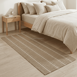 Bedside Purple Area <b>Runner</b> Rug Rectangle Flat Weave Non Slip Bedroom Rug Modern Style Striped Custom Size Entrance Area Rugs - Product Image 6