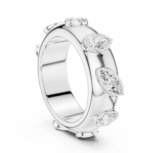 Anillo de Fiesta para Mujer con Diamante de Corte Brillante Redondo de 2.33 CT, Diseño Geométrico de Lujo, Plata 925 - Product Image 4