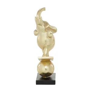 Figura de Pájaro de Aluminio Chapada en Oro Hecha a Mano de Primera Calidad, Decoración de Hogar de Lujo Moderna y Antigua, Escultura Pulida - Product Image 4