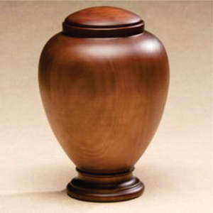 Urne funéraire traditionnelle en bois massif tourné à la main – Urnes en bois écologiques pour inhumation – Conteneur à cendres en bois sur mesure de grande taille - Product Image 1