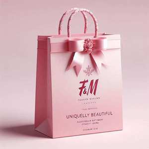 Bolsas de Papel para Regalos y Compras con Diseño Floral Personalizado de Alta Gama, Fabricación OEM - Product Image 1