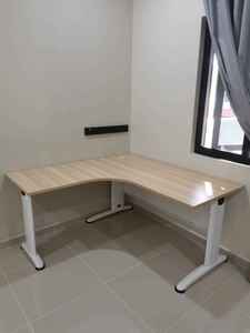 AY <b>Office</b> System Modern L Shape J Leg Commercial Home <b>Office</b> Conference <b>Table</b> Spacious Durable Chipboard Melamine Finish - Product Image 2