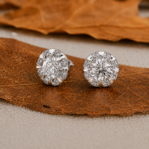 Pendientes de Diamante Cultivado en Laboratorio de 3.96CT, Corte Brillante, Oro Sólido de 14K, Certificado IGI, Ligeros, Sostenibles, Regalo de Lujo para Mujer - Product Image 1