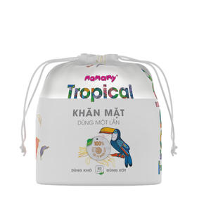 Toallitas Faciales Desechables OEM Mamamy Tropical, Suaves, con Patrón en Relieve, Bolsa con Cordón Práctica, Fáciles de Colgar, Toallitas de Limpieza - Product Image 5