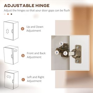 "6-Door Freestanding White <b>Pantry</b> with 2 Drawers & 3-Level Adjustable Shelves for <b>Kitchen</b> Storage" - Product Image 6