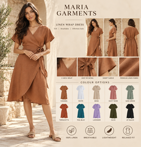 Women's Cotton Linen Knee-Length Breathable Wrap <b>Dress</b> <b>Short</b> Sleeve Tie Waist Casual Daily Summer Beach Vacation Resort Wear - Product Image 3