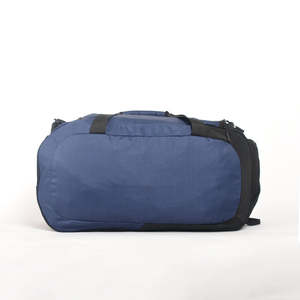 Sac de sport unisexe en polyester 30-40L avec fermeture éclair, durable, décontracté, pour le sport et les voyages, couleur unie noir et bleu, sangle réglable - Product Image 2